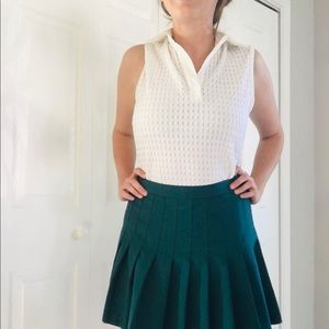 Vintage white imprinted top with collar